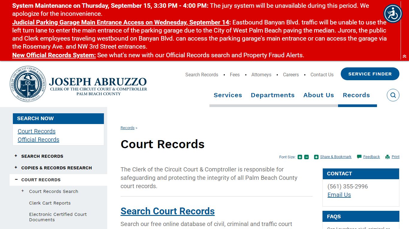 Court Records | Clerk of the Circuit Court & Comptroller, Palm Beach County